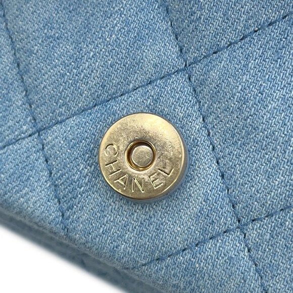 CHANEL Matelasse Hobo Shoulder Bag Denim Light Blue AS5339 - Picture 5 of 15